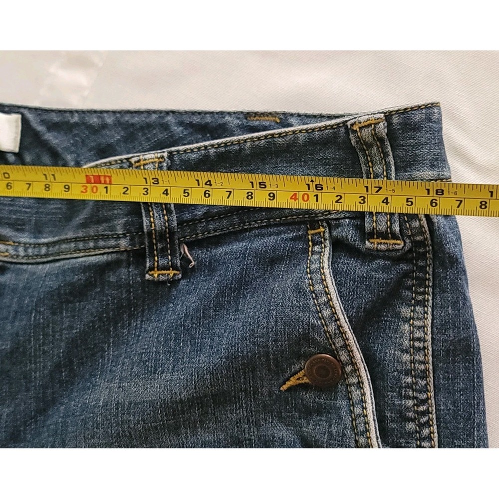 Ann Taylor LOFT Womens Size 12 Cargo Crop Jeans Cropped Denim Y2K Utility Autumn - Picture 13 of 16